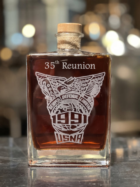 USNA Class of 1991 Class Crest Version Decanters