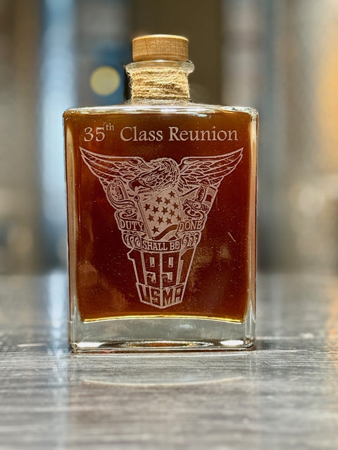 USMA Class of 1991 Class Crest Version Decanters Plus Glencairn Engraved Glasses