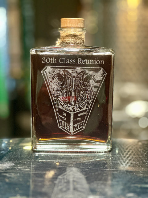 USMA Class of 1995 Class Crest Version Decanters Plus Glencairn Engraved Glasses