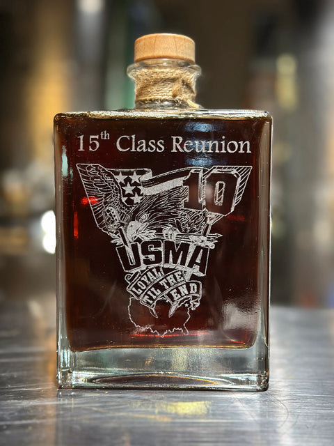 USMA Class of 2010 Class Crest Version Decanters Plus Glencairn Engraved Glasses