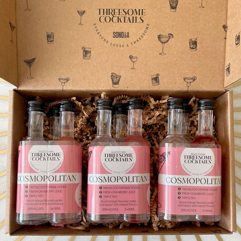 Gift Box of 3 - Threesome: Ready-to-Mix Cocktails - Cosmopolitan