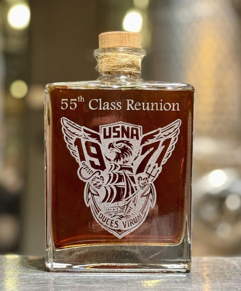 USNA Class of 1971 Class Crest Version Decanters